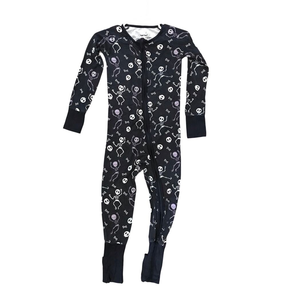 Little Sleepies Skeleton Dance Bamboo Zippy Sleeper Size 2T